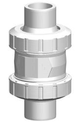 CLAPET A CONE TYPE 562 PVDF AVEC BOUT MALE POUR SOUDAGE B-A-B METRIQUE D25 FPM