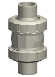 CLAPET A CONE TYPE 561 PP-H AVEC BOUT MALE POUR SOUDAGE IR PLUS METRIQUE D75  EPDM